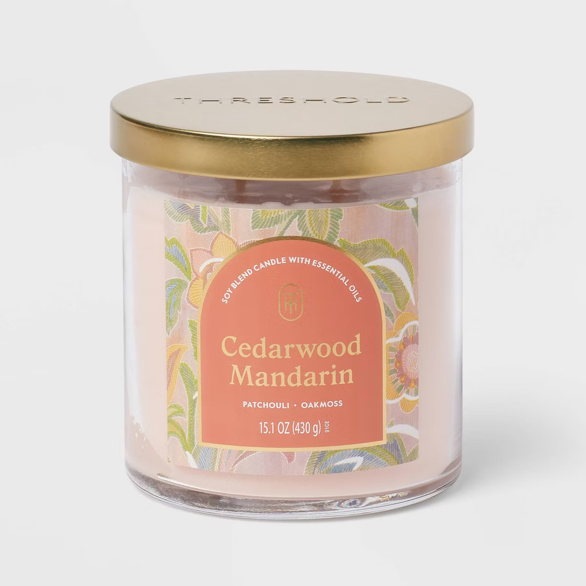 2-Wick Lidded Glass Jar Candle Cedarwood Mandarin 15.1oz - Threshold™ | Target