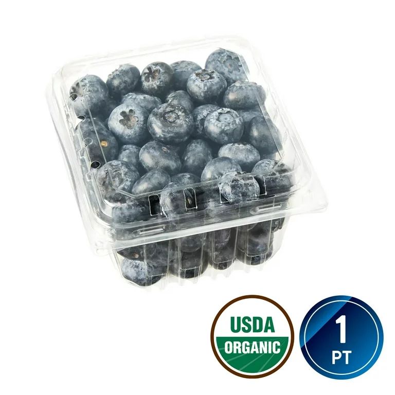 Fresh Organic Blueberries Dry Pint Container - Walmart.com | Walmart (US)