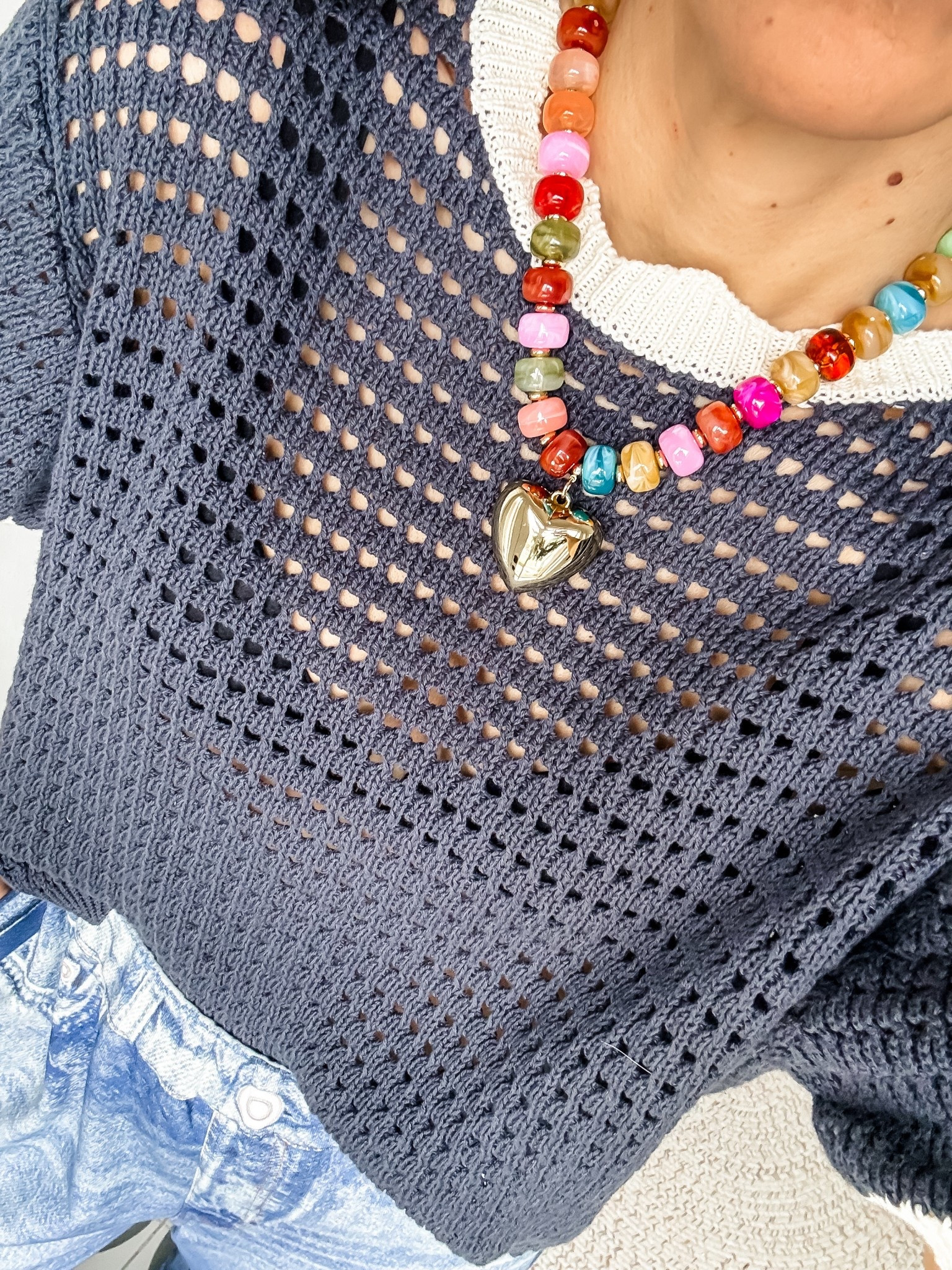 Shirt code FF20. Wearing small crochet top. Heart necklace.

#LTKOver40 #LTKSaleAlert