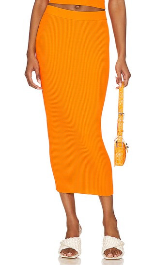 Sage Skirt in Orange | Revolve Clothing (Global)