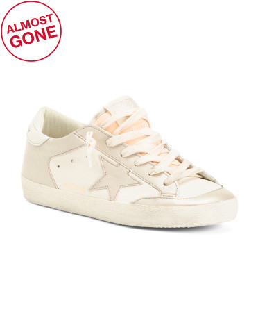 Made In Italy Leather Distressed Sneakers | TJ Maxx