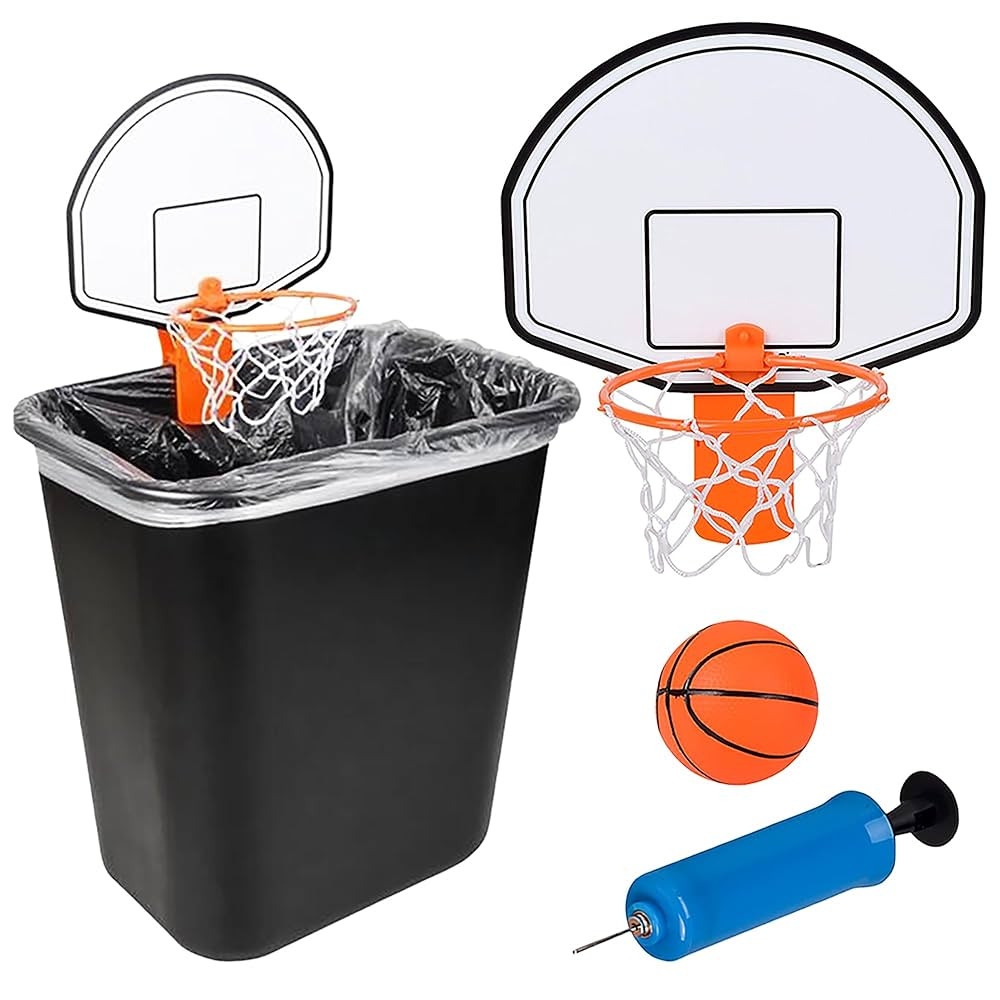 ArtCreativity Mini Basketball Hoop Trash Can Set, Includes Clip-On Hoop with Backboard, Inflatabl... | Amazon (US)