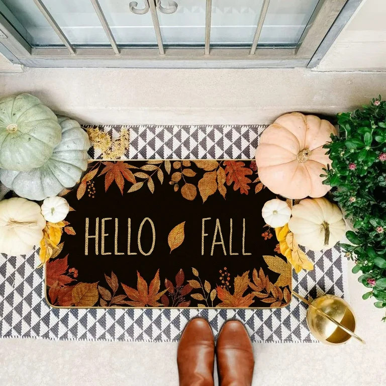 Clearance,olkpmnmk Floor Mats,Fall Thanksgiving Decorative Door Mat Farmhouse Happy Fall Yall Doo... | Walmart (US)
