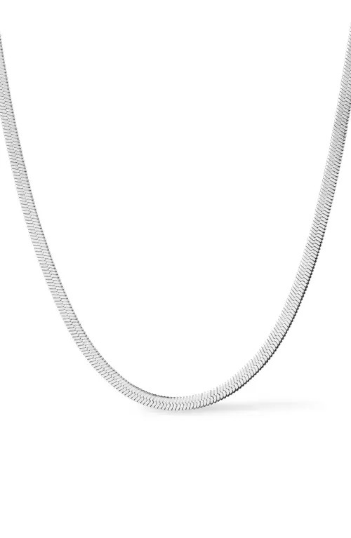 Ana Luisa Herringbone Chain Necklace in Silver at Nordstrom | Nordstrom