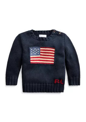 Ralph Lauren Childrenswear Baby Boys The Iconic Flag Sweater | Belk