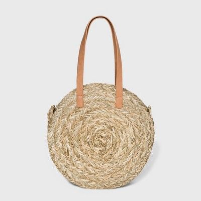 Circle Straw Tote Handbag - Universal Thread™ Natural | Target