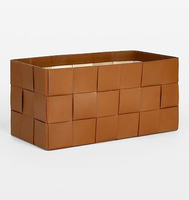 Woven Leather Basket Collection | Rejuvenation