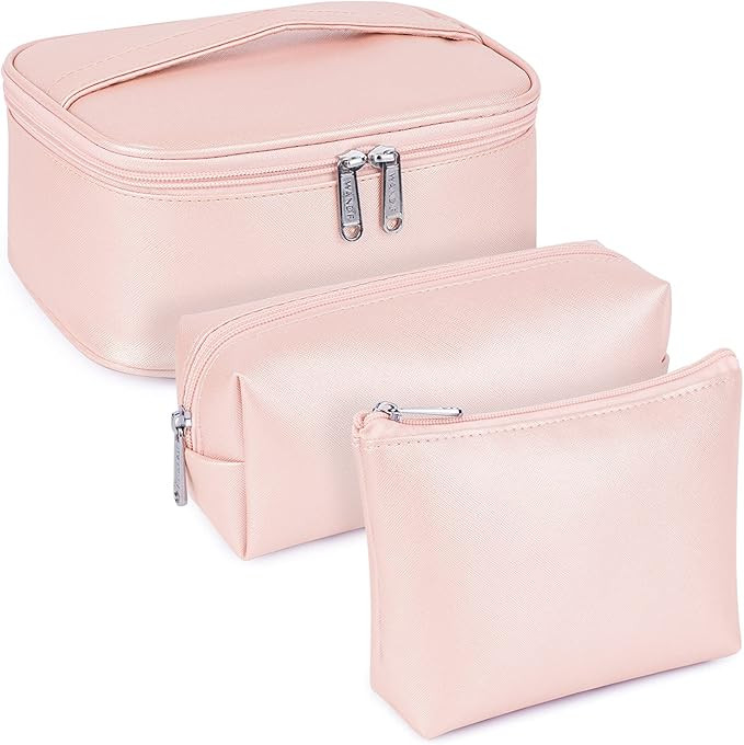 WANDF 3 Pieces/Set Marble Makeup Bag Toiletry Bag Portable Cosmetic Pouch Travel Toiletry Organiz... | Amazon (CA)