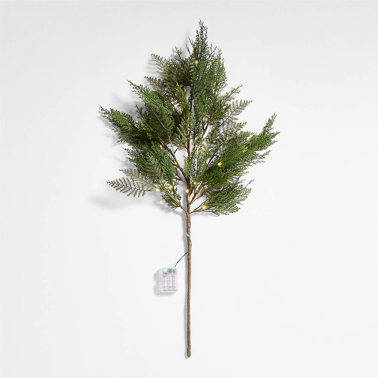 Faux Hemlock Pre-Lit Holiday Stem 40" + Reviews | Crate & Barrel | Crate & Barrel