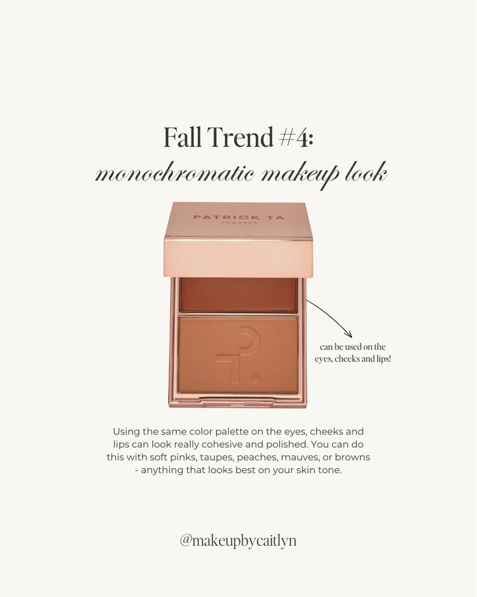 fall makeup // monochromatic makeup // Patrick Ta blush

#LTKBeauty