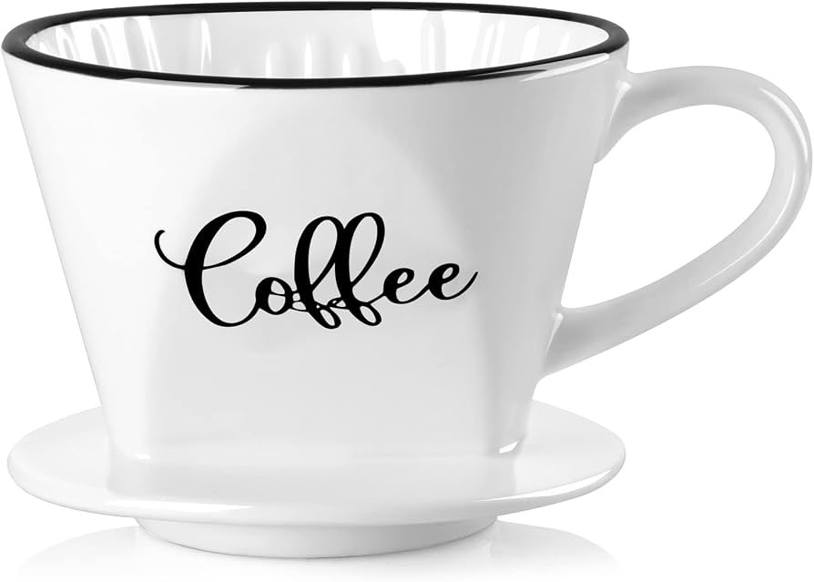 Pour Over Coffee Maker, Ceramic Coffee Dripper, Easy Manual Slow Brewing Accessories for Home, Ca... | Amazon (US)
