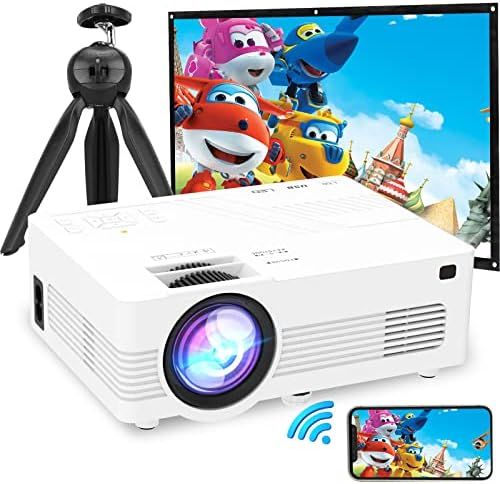 WiFi Projector, 7500Lumens QK03 Outdoor Projector Full HD 1080P Supported Outdoor Projector, Miracas | Amazon (US)