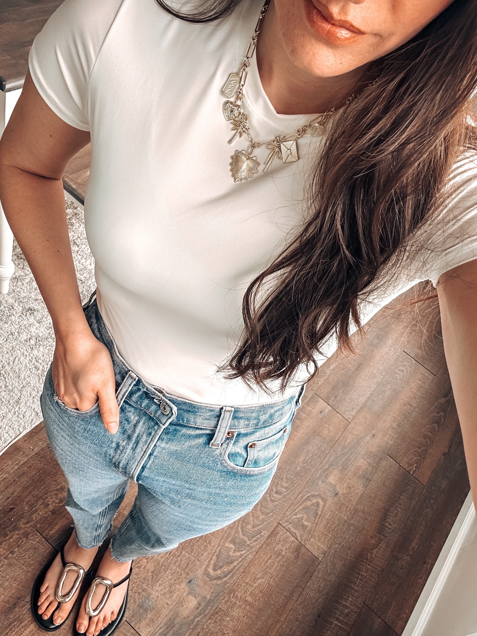 The perfect everyday bra! Seamless, wireless, feels like a second skin on your body!! Great support! 
White top small 
Jeans tts short 
Shoes tts 

#LTKFindsUnder100 #LTKStyleTip #LTKFindsUnder50