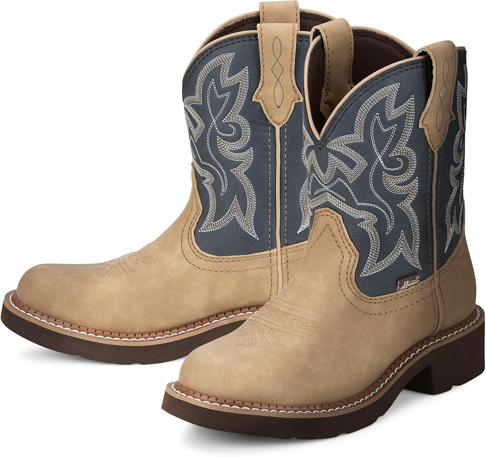 Justin Gypsy Kay 8” Cowboy Boots for Women - Premium Full-Grain Leather Women’s Cowgirl Boots... | Amazon (US)
