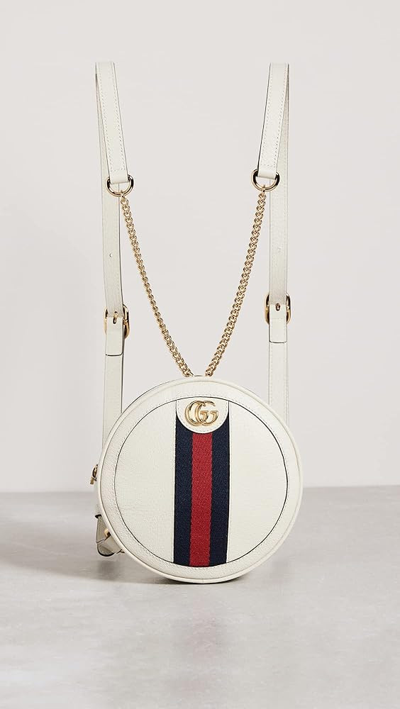 Gucci Women's Pre-Loved Mini Ophidia Round Backpack, Grain, White, One Size | Amazon (US)