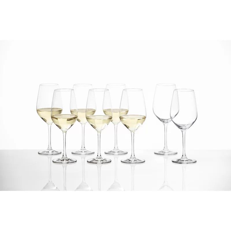 Forte 14 oz. Crystal White Wine Glass (Set of 8) | Wayfair North America