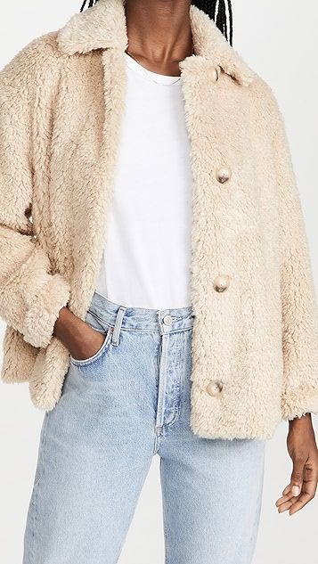 Textured Faux Fur Jacket | Shopbop
