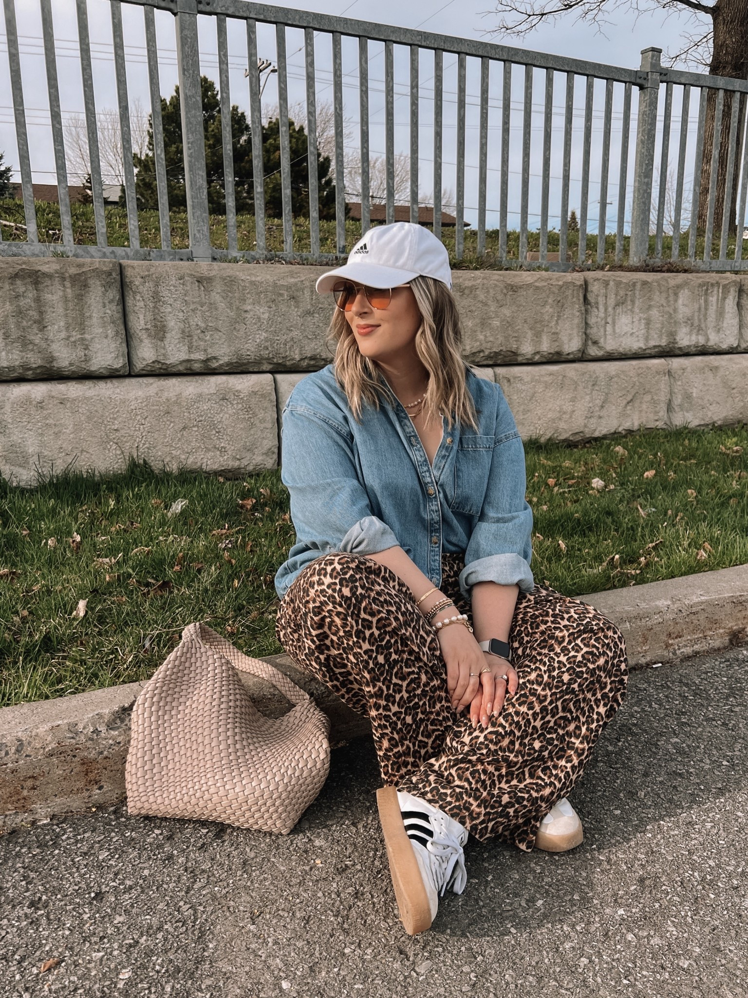 Spring outfit inspo from last year! My fave denim shirt is still in stock! Such a good staple piece that I’ve styled so many different ways. Wearing my usual size L. Linked similar leopard print pants. Adidas sambae sneakers run a little big, I’m a 9.5-10 and wear a 9. Canadian denim shirt link under “similar products"


#LTKstyletip #LTKcanada #LTKmidsize
