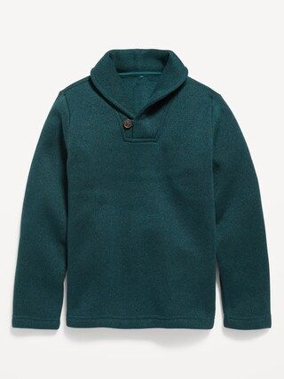 Shawl-Collar Sweater-Fleece Pullover for Boys | Old Navy (US)