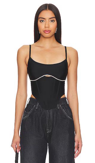 Gia Corset Top in Black | Revolve Clothing (Global)