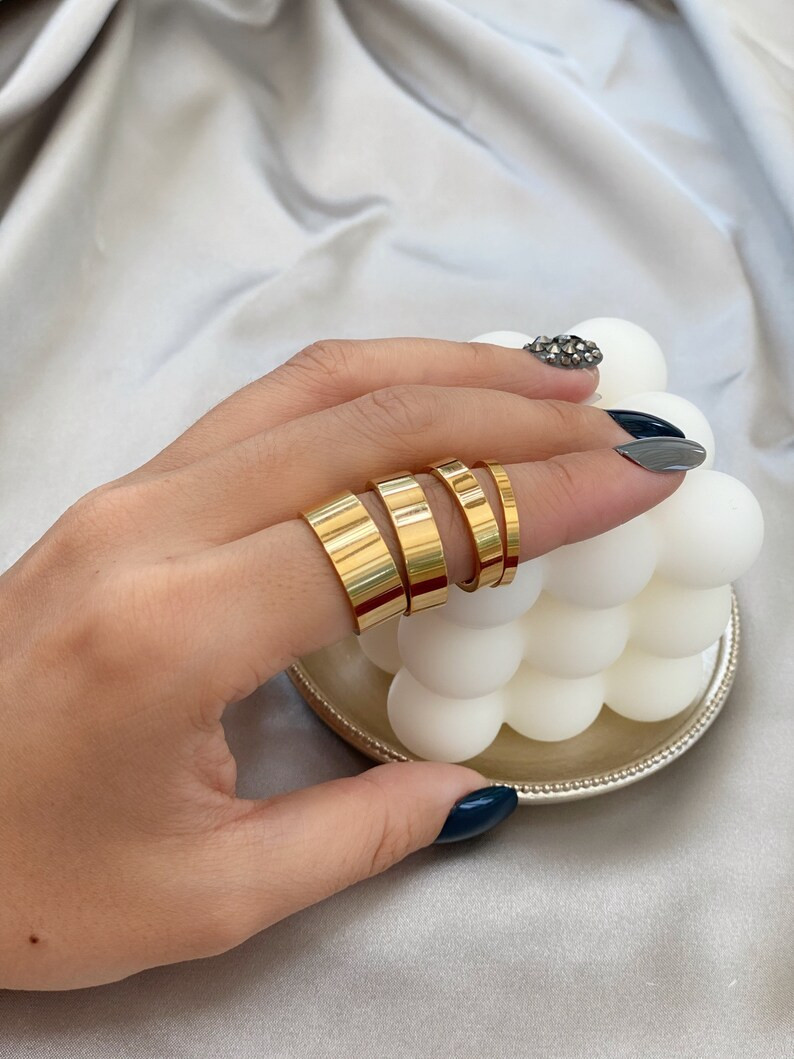 Gold Band Ringgold Stacking Ringgold Band for Manthick | Etsy | Etsy (US)