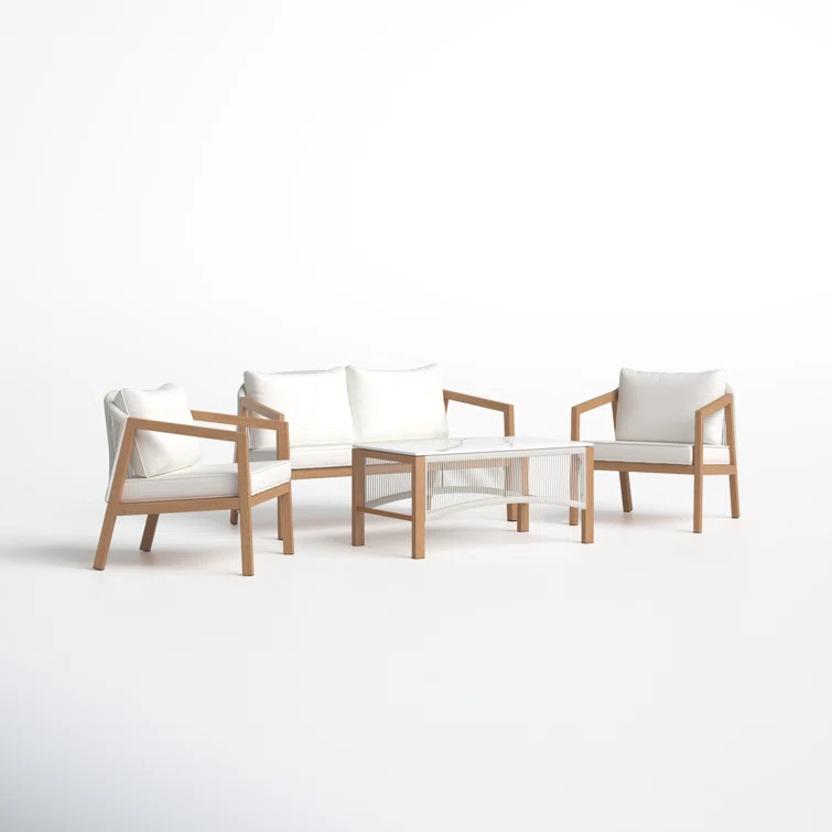 Edwina 4 - Person Seating Group with Cushions | Wayfair North America