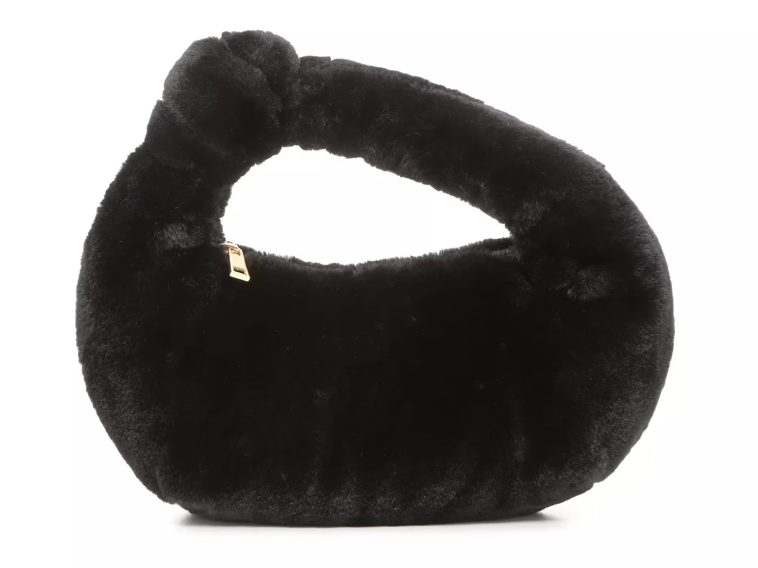 Mix No. 6 Faux Fur Mini Hobo Bag | Women's | Black | Size One Size | Handbags | Clutch | Hobo Bag | Shoulder Bag | DSW