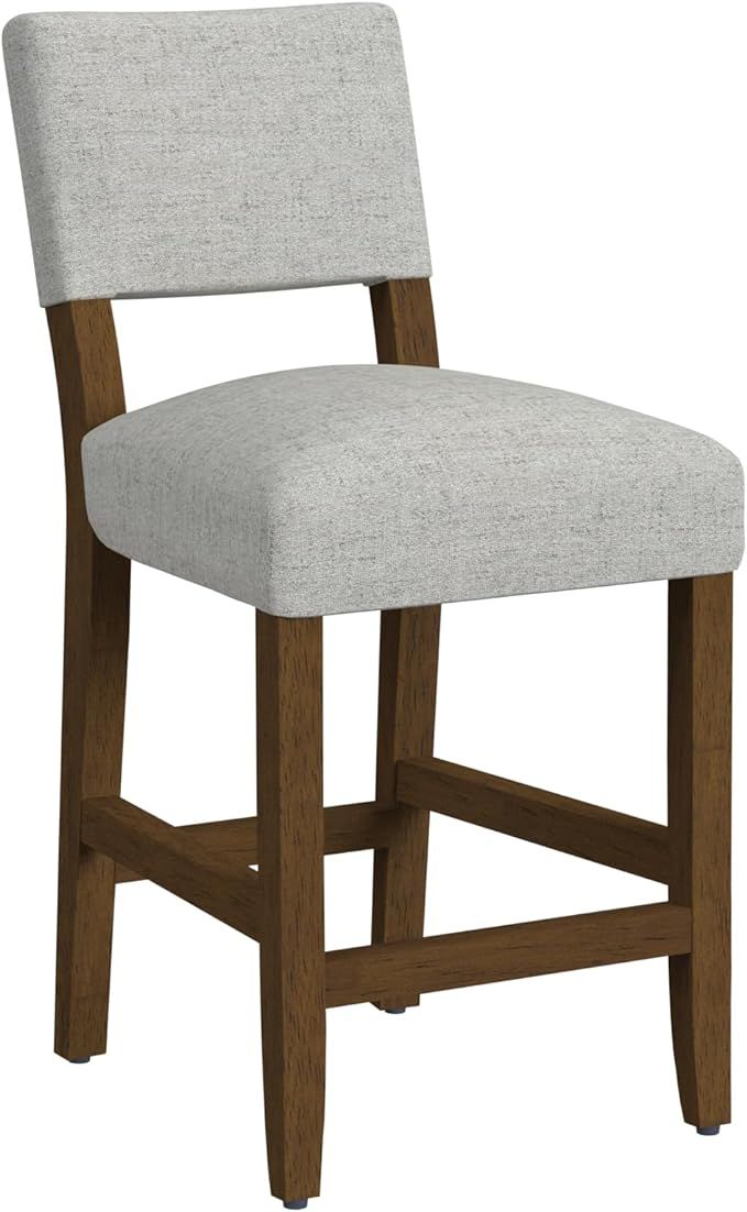 HomePop 24" Open Back Counter Stool Home Décor|Fabric Chairs for Dining Room, Kitchen and Living... | Amazon (US)