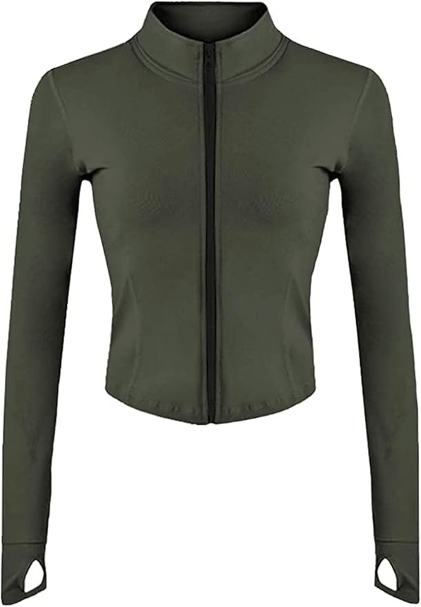 Gnveub Women’s Sports Running Jacket Slim Fit Stretchy Full Zip Athletic Workout Lightweight Ja... | Amazon (US)