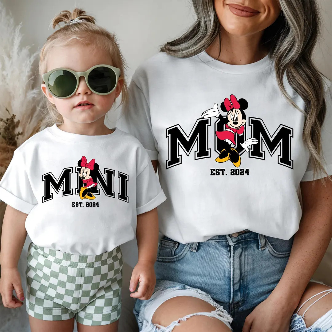 Disney Family T-shirt, Minnie Mom Daughter Tee, Mickey Dad Sweatshirt, Mouse Mama Mini Matching T... | Etsy (US)