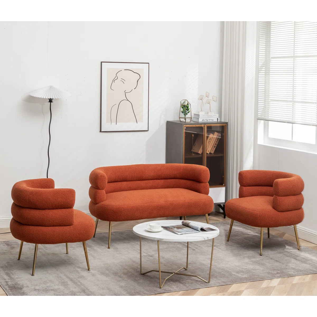 Demetrius  3- Piece Living Room Set | Wayfair North America