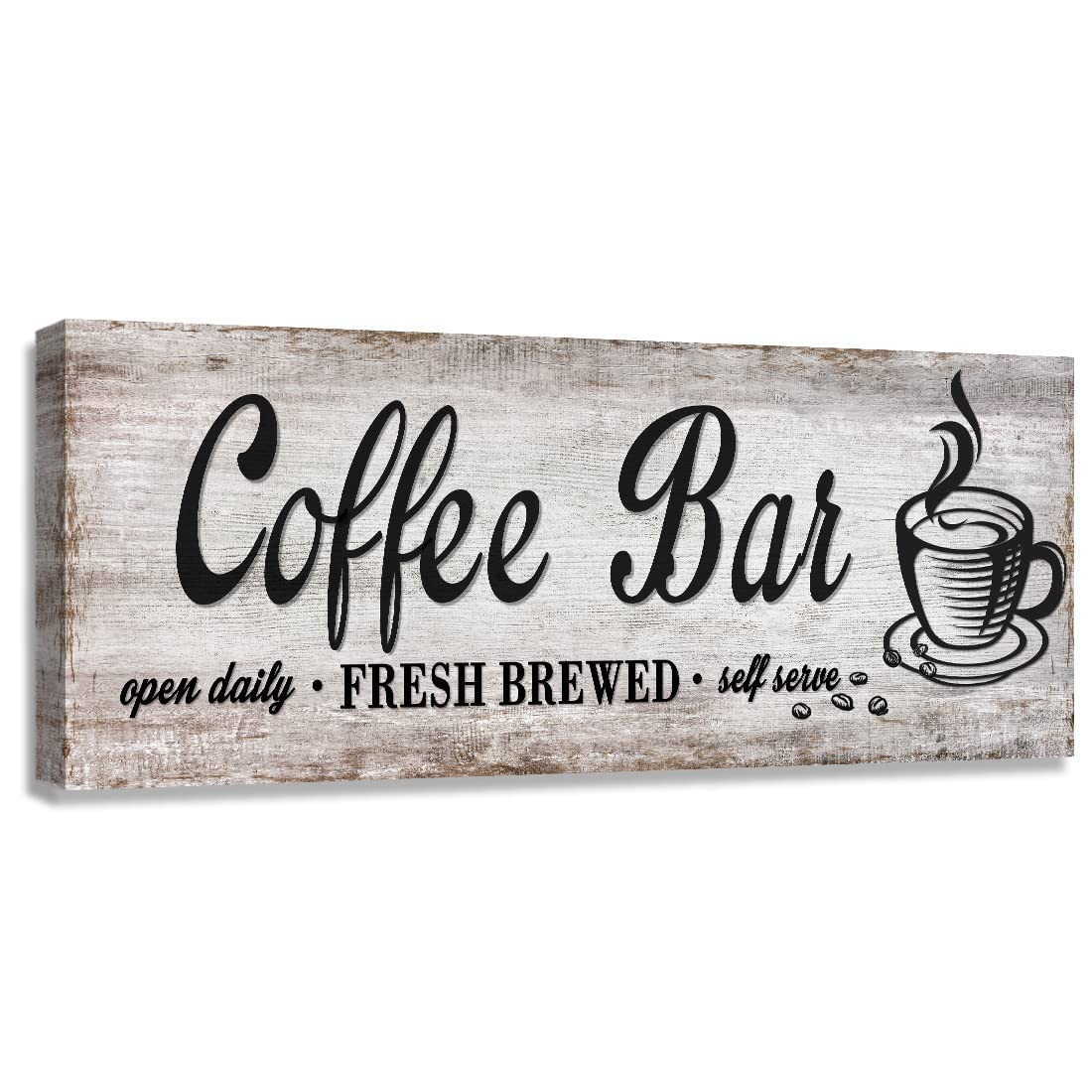 Amazon.com: Coffee Bar Signs for Kitchen Retro Coffee Decor for Coffee Bar Open Daily Fresh Brewe... | Amazon (US)
