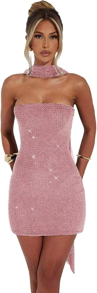 Sparkly Sequin Homecoming Dresses for Teens 2026 Short Sequin Dress Bodycon Cocktail Gown | Amazon (US)