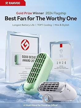 RANVOO 2024 Extended 21 Hours Rechargeable Battery, No.1 Cooling Wind for Outdoor Travel, Portabl... | Amazon (US)
