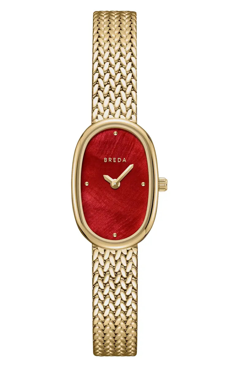 BREDA Jane Tethered Mesh Strap Watch, 18mm x 7mm | Nordstrom | Nordstrom