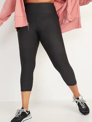 High-Waisted PowerSoft Side-Pocket Crop Leggings for Women | Old Navy (US)