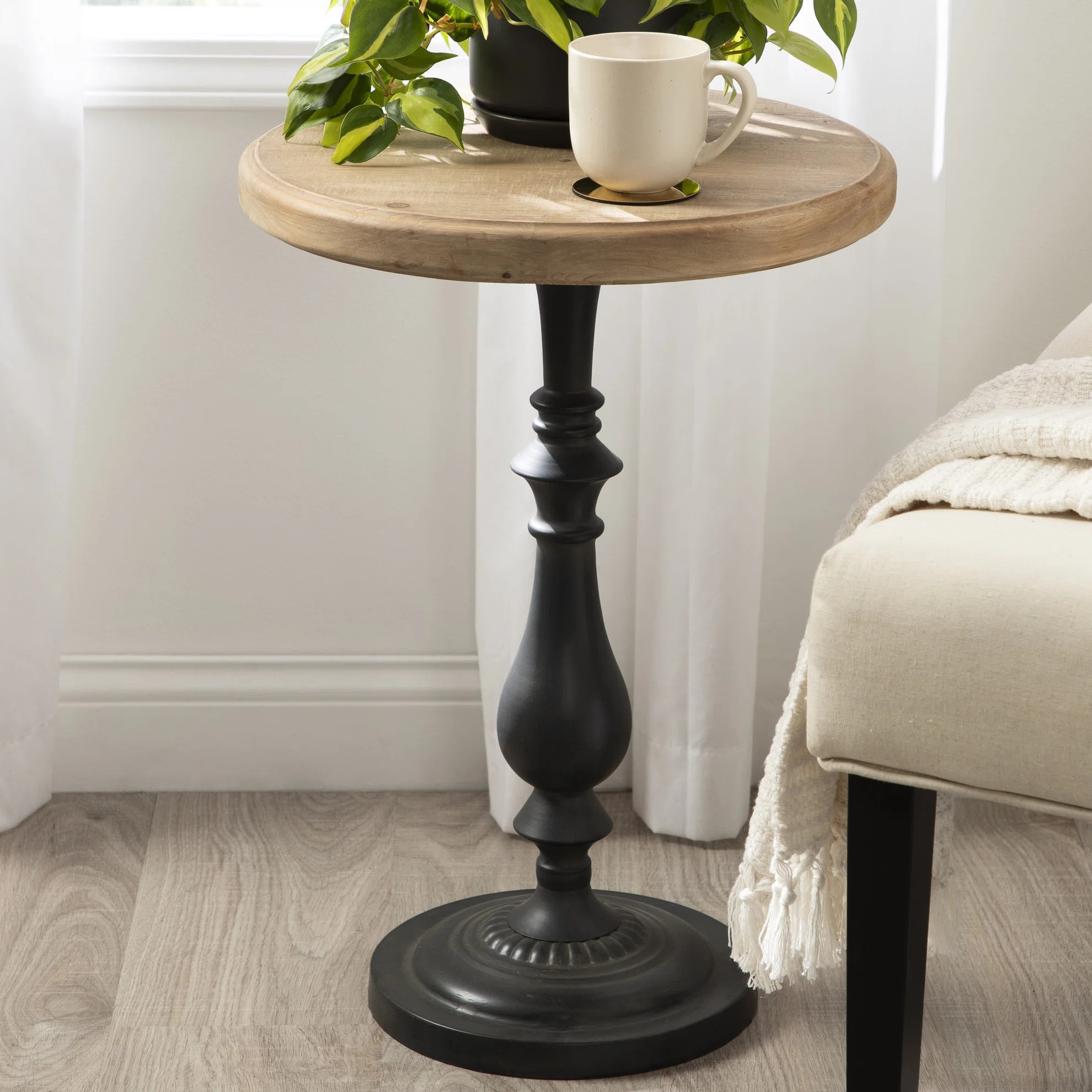 Alcott Hill Anssi Wood And Metal Side Table 18X18x25 | Wayfair North America