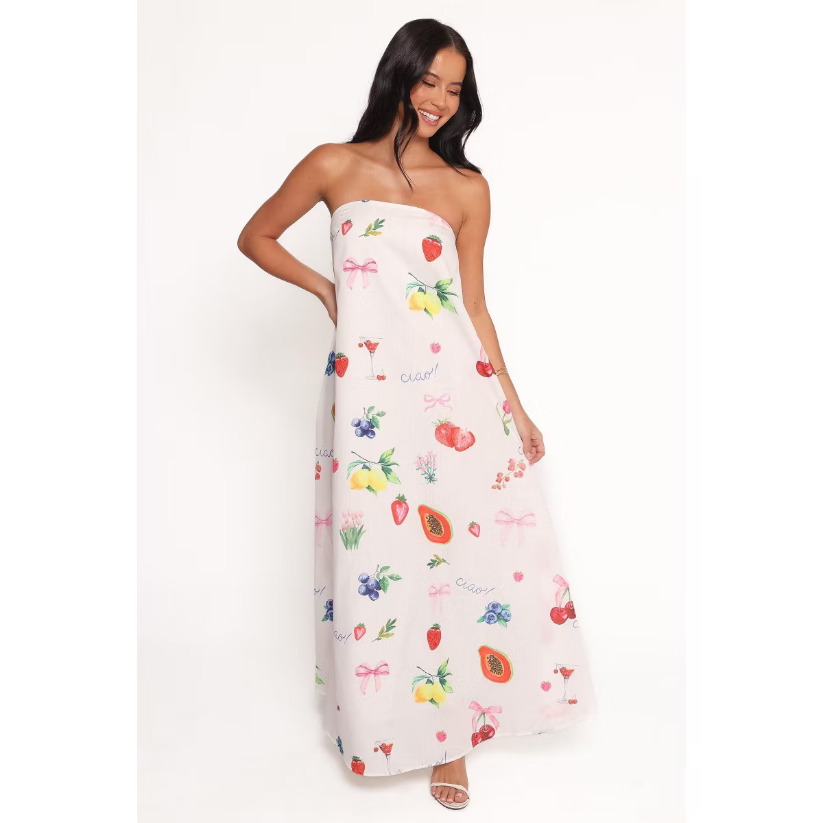 Petal and Pup Soph Strapless Maxi Dress - Ciao Bow Print | Target