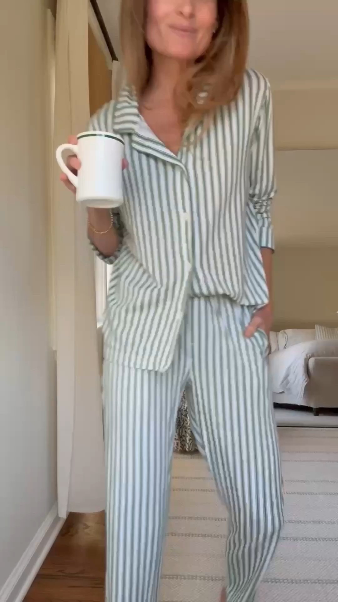 Sorry about the super slow motion! Wanted to make sure you saw this fun green stripe option for Christmas morning. This is also one you could easily wear all winter long. Minnow is hands down one of my favorite brands for pajamas. Known mostly for swim, don’t sleep on their PJ’s  

#LTKHoliday #LTKGiftGuide #LTKSeasonal
