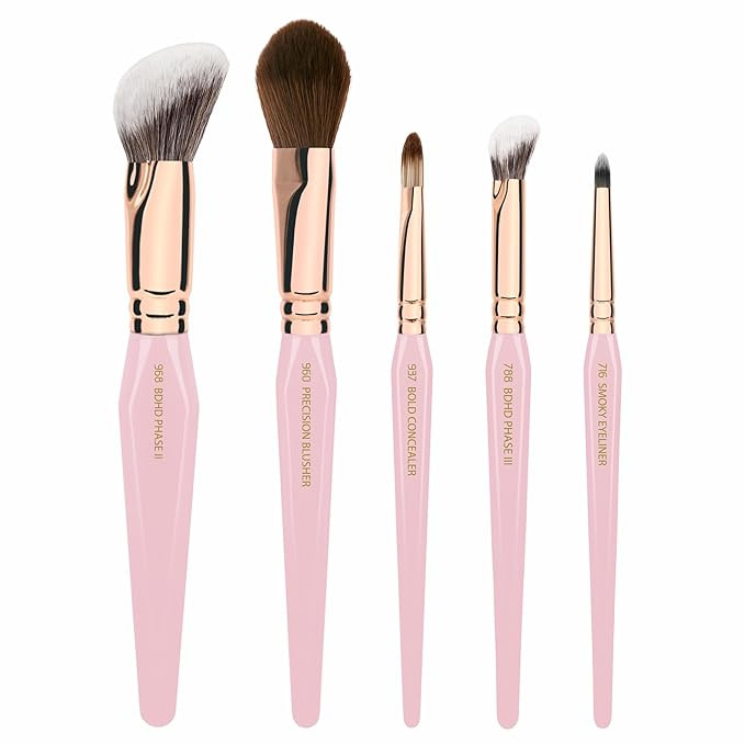 Bdellium Tools Pink Golden Triangle Face & Eyes Makeup Brush Set - Well-balanced Brush Set with S... | Amazon (US)
