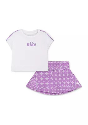 Nike Toddler Girls Graphic T-Shirt and Skort Set | Belk