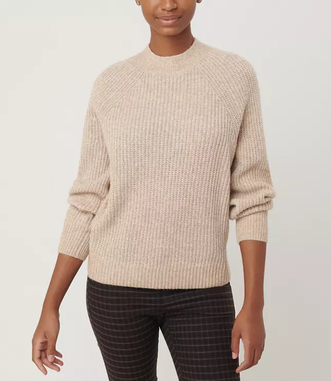 Stitchy Raglan Sweater | LOFT