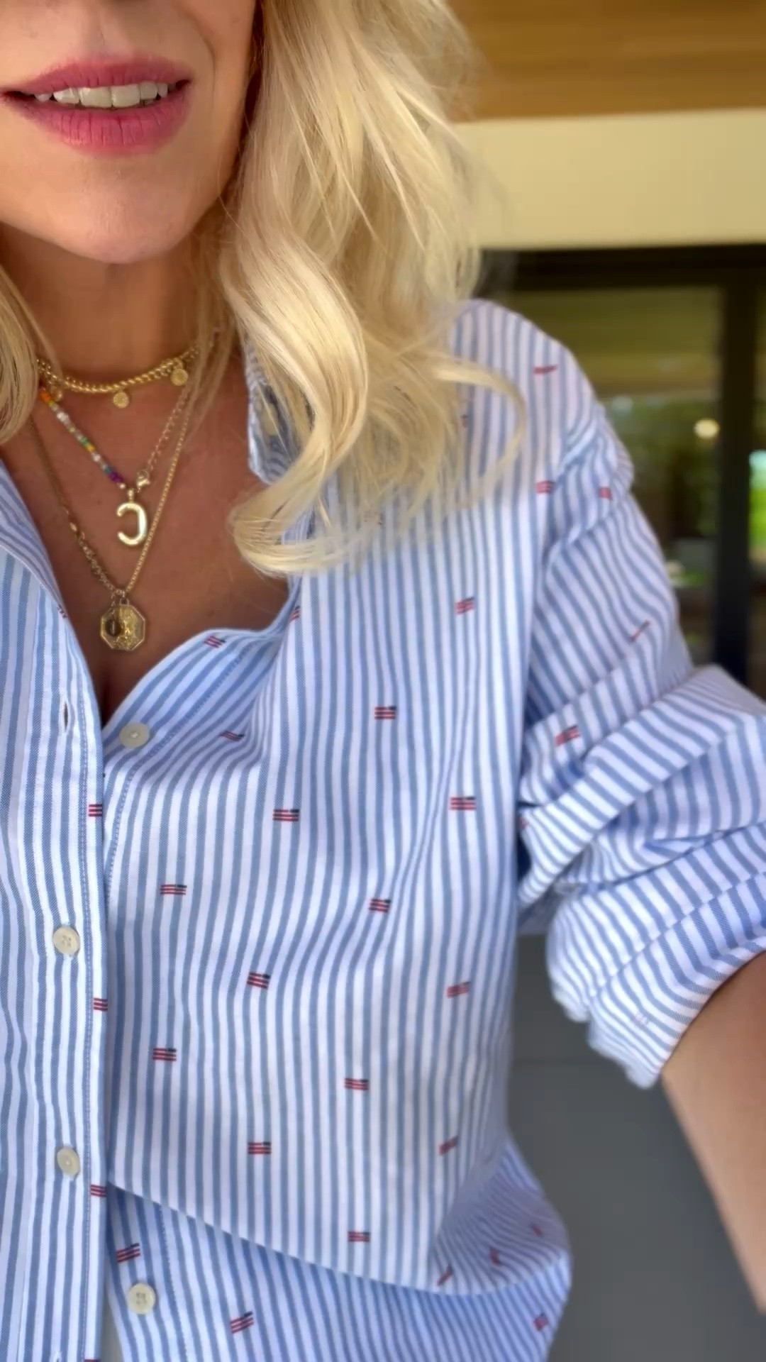 $24 button down that is so cute for summer! Love it with shorts or over a swim suit! I did a large