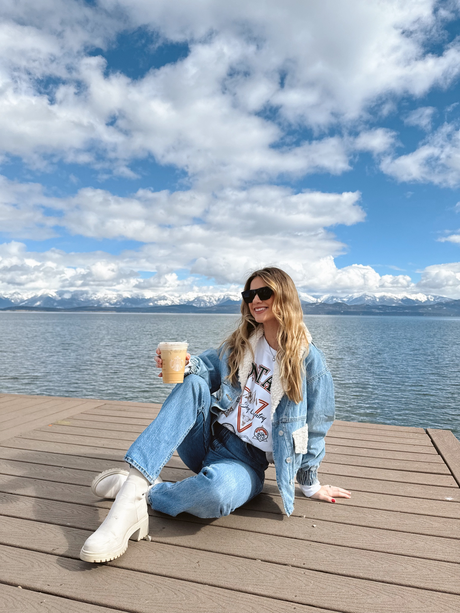 Denim jacket, denim outfit, 90s style, denim Sherpa jacket, winter outfit

#LTKSeasonal