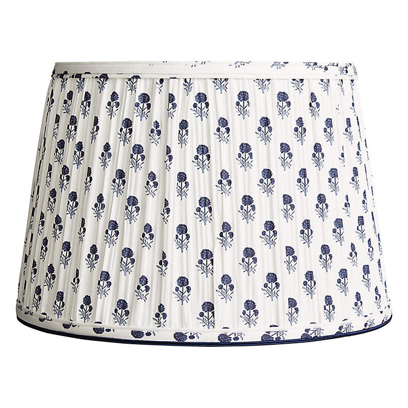 Limited Edition Anais Pleated Lamp Shade - Indigo, 10 1/2"H X 16" Diameter w/13" Top Diameter - Ballard Designs | Ballard Designs, Inc.