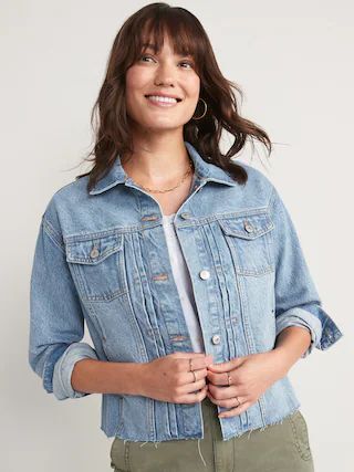 Cut-Off Classic Non-Stretch Jean Jacket for Women | Old Navy (US)