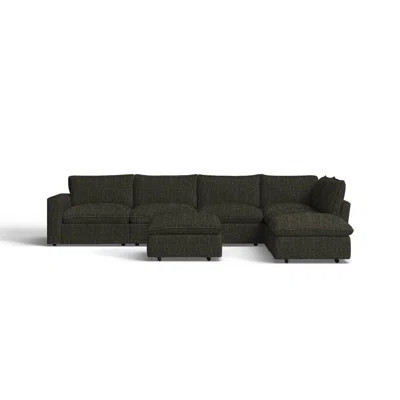 Whisper 118" Wide Symmetrical Modular Corner Sectional with Ottoman | Perigold