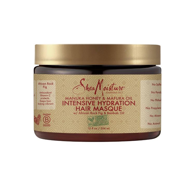 SheaMoisture Manuka Honey & Mafura Oil Intensive Hydration Hair Masque - 12 fl oz | Target