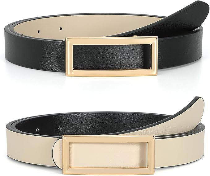 SUOSDEY Women Reversible Leather Belts for Jeans Pants Dresses Ladies Fashion Belts with Gold Buc... | Amazon (US)