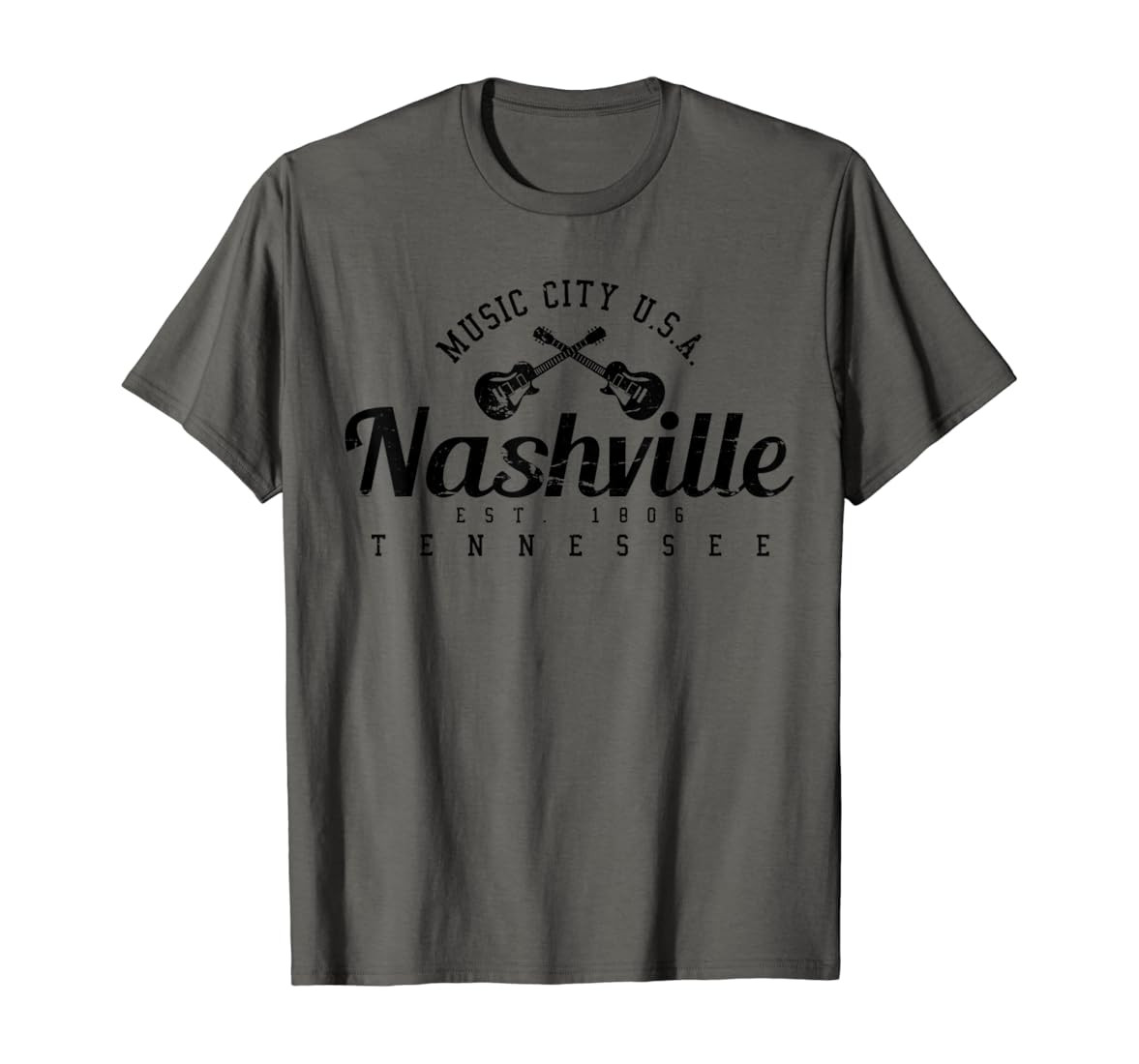 Nashville Guitar Tennessee Country Music City Gift Souvenir T-Shirt | Amazon (US)